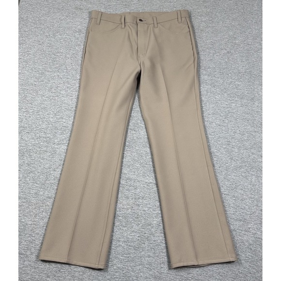 Levi's Other - Vintage Levi's Pants Mens 38x32 Tag (36x33 Fit) Beige Polyester Bootcut USA Made